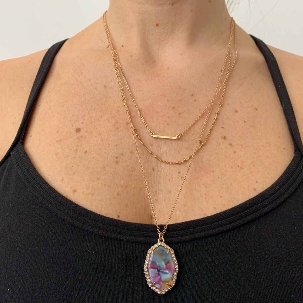 Baublebar layered gold necklace never worn